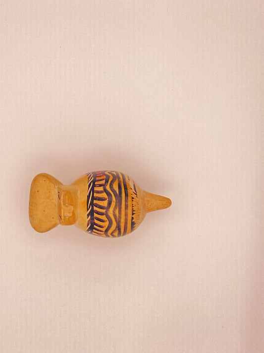 Hand-crafted soap stone Hippo - Beige Fade