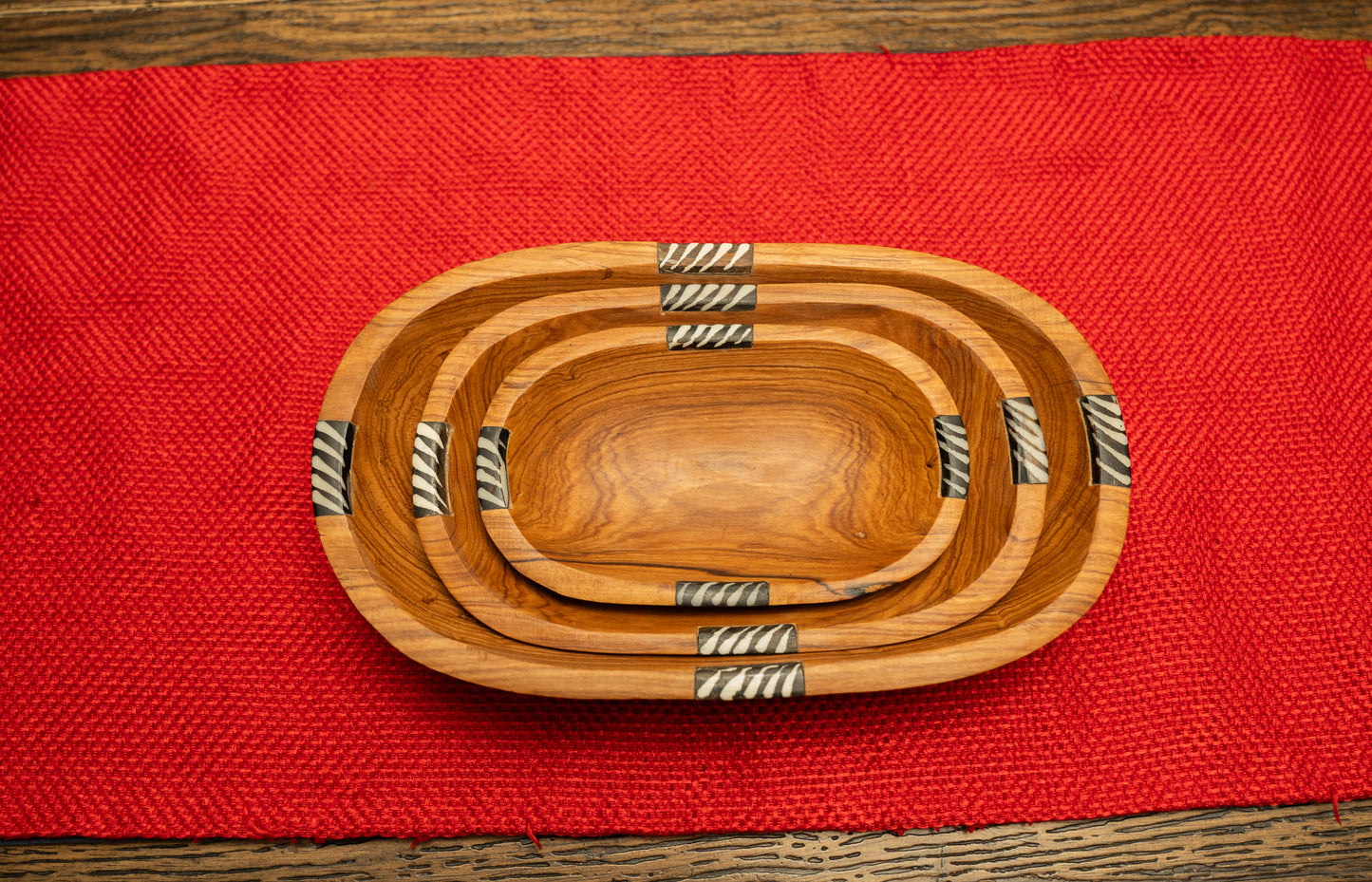 Wooden Bowl Set of 3 - Oval Set