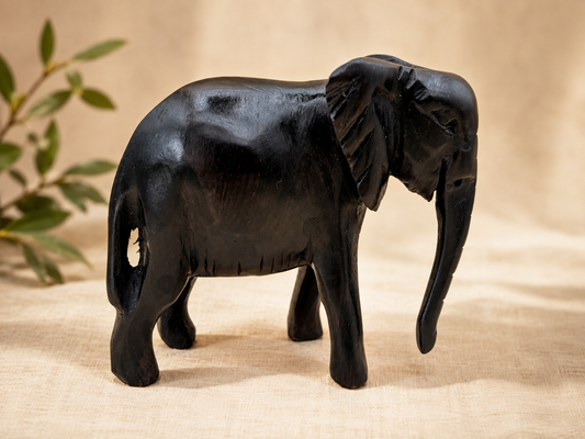 Hand-Carved Ebony Elephant