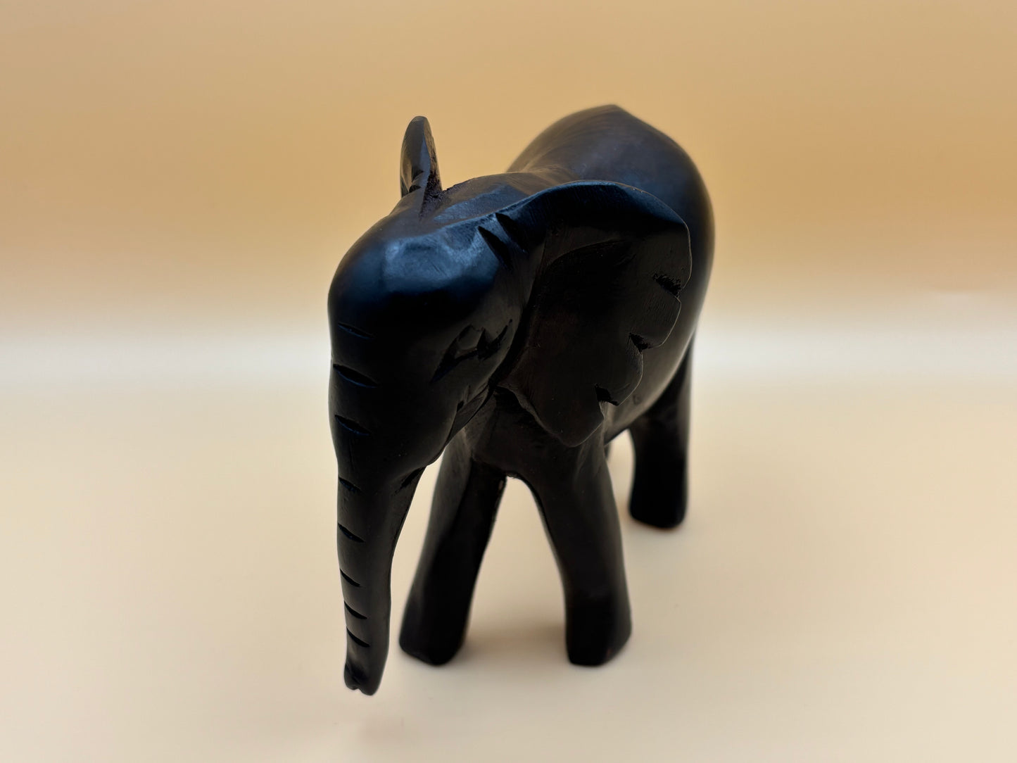 Hand-Carved Ebony Elephant